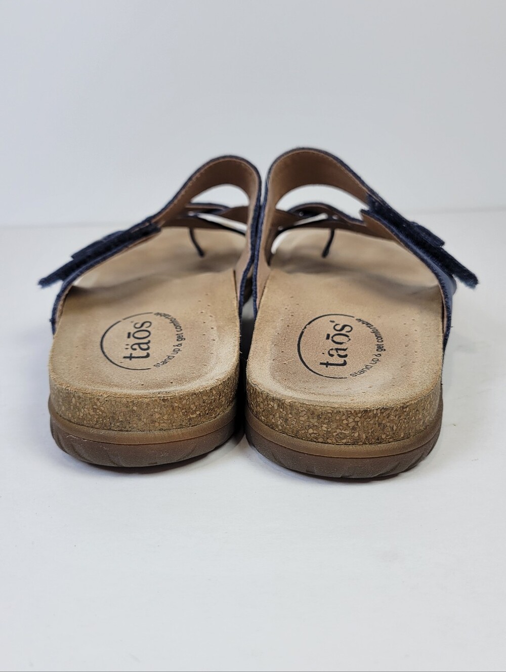 Taos Perfect Blue Slip-on Strappy Leather Sandal Comfort Outdoor Boho Casual - Picture 6 of 9